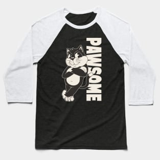 Pawsome cat Baseball T-Shirt